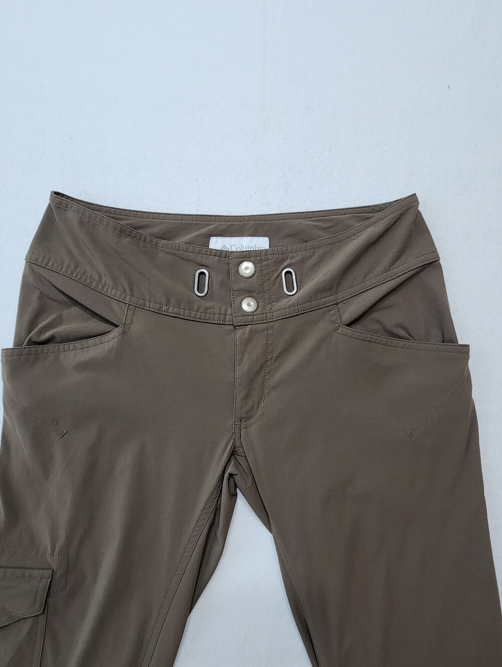 Columbia Omni Shield Hiking Cargo Pants Women’s 4 Brown Outdoor Trail - Picture 7 of 14